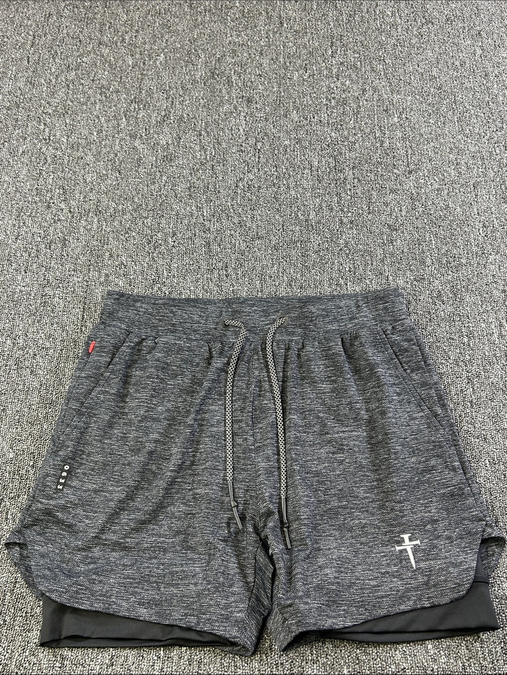 Three Nails Pro-Tech 2.0 Liner Shorts Mens Medium Gray 5” Training Running - Picture 10 of 10